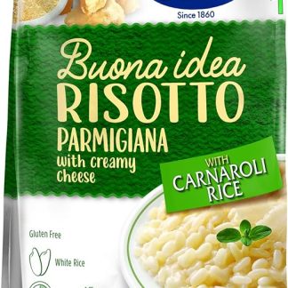 Рис Riso Scotti Parmesan, рис Carnaroli, готовое блюдо, легко приготовить, ризотто с итальянскими специями, легкая закуска к ужину, просто добавьте воды и разогрейте, 209 г, 2-3 порции
