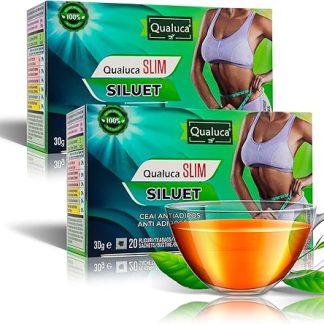 Qualuca Slim Siluet Чай для похудения Детокс-чай Травяной чай Зеленый чай Упаковка из 2 шт. 60 г