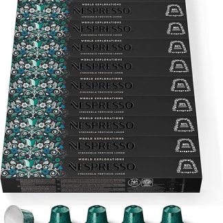 Кофе NESPRESSO Original Stockholm Lungo, темная обжарка, совместим с оригинальными капсульными кофемашинами, набор из 100 кофейных капсул.