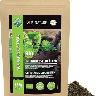 Органический чай из крапивы Alpi Nature, 125 г, сушеные и нарезанные листья крапивы, рассыпной чай.