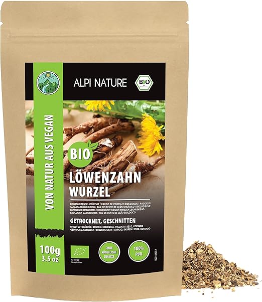 Органический корень одуванчика Alpi Nature 100 г, измельченный корень одуванчика для чая, рассыпной чай