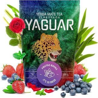 Yaguar Frutas Bayas 0.5 kg | Йерба мате с лесными ягодами 500 г | Мягкий вкус | Богат натуральным кофеином | Чай йерба мате из Бразилии | 500 г