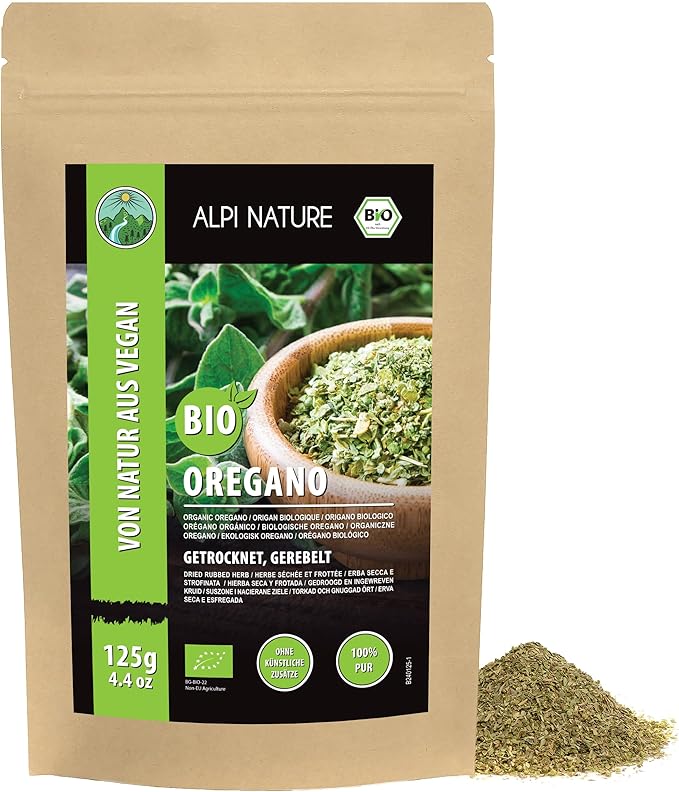 Сушеный органический орегано Alpi Nature 125 г, тертый орегано для приготовления пищи, пасты и пиццы.