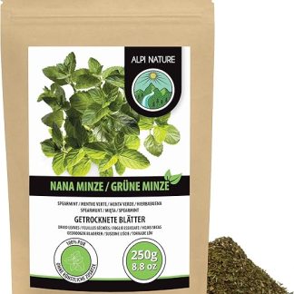 Чай Alpi Nature Nana, 250 г (8,8 унций), сушеная и нарезанная мята Нана, марокканский рассыпной мятный чай.