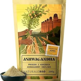 Органический порошок ашваганды, 200 г. Натуральный и чистый, произведено в Индии из органического корня Withania somnifera. NaturalBio