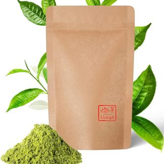 Порошок чая TEA Uniqō Matcha, 100 г, в экологичном многоразовом пакете.