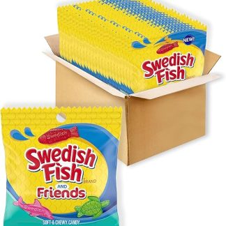 Мягкие жевательные конфеты «Шведская рыбка и друзья», 12 пакетиков по 3,59 унции.
