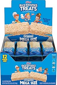Большие батончики Rice Krispies Treats с маршмеллоу, детские закуски, оригинальный вкус, коробка 750 мл (12 штук)