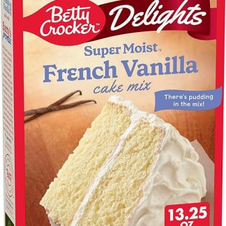 Смесь для приготовления очень влажного кекса Betty Crocker Delights со вкусом французской ванили, 13,25 унций.