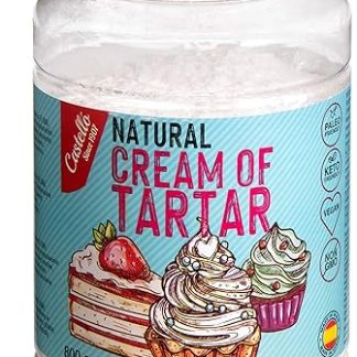 Винный камень Castello с 1907 года, 800 г - 100% натуральный - Натуральная замена разрыхлителю - Без глютена - Без фосфатов - Подходит для кето- и палео-диеты - Без ГМО