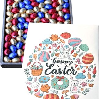 Пасхальные яйца в подарочной упаковке – шоколадные пасхальные яйца – шоколад Fairtrade – 1020 г – пасхальный подарок для сотрудников – темный, молочный и белый шоколад