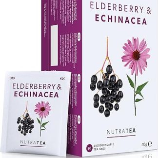 Nutra Tea - Чай из бузины и эхинацеи Чай из бузины - 120 чайных пакетиков - Травяной чай - (6 упаковок)