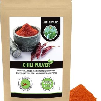 Alpi Nature Chili Powder 500 г, сушеный и молотый перец чили, молотый острый порошок
