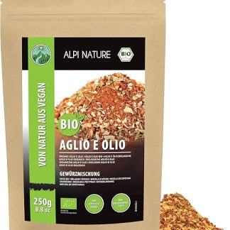 Alpi Nature Organic Aglio e Olio приправа 250г, итальянская приправа, смесь острых специй