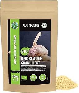 Гранулированный органический чеснок Alpi Nature 500 г, измельченный гранулированный чеснок 1-3 мм
