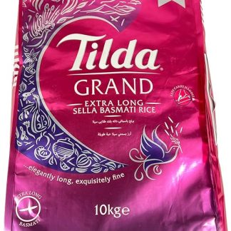 Рис Tilda Grand Reis, 10 кг басмати, длиннозерный золотистый рис Sella.