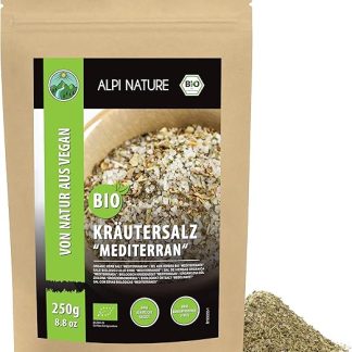 Органические средиземноморские травы и специи Alpi Nature, 250 г, средиземноморская травяная соль.