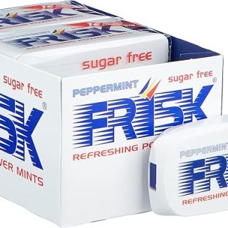 Frisk Peppermint, Caramelle alla Menta, Mentine Senza Zucchero и Senza Glutine, Freschezza a Lungo, Confezione da 12 Astucci
