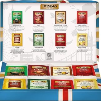 Набор чая Twinings Tea Classics Collection, подарочный набор-ассорти, 48 чайных пакетиков (1 упаковка), можно пить горячим или холодным.