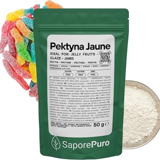 SaporePuro Желтый пектин 50 г – Натуральный желирующий агент с высокой желирующей способностью для джемов и желе – БЕЗ ГЛЮТЕНА