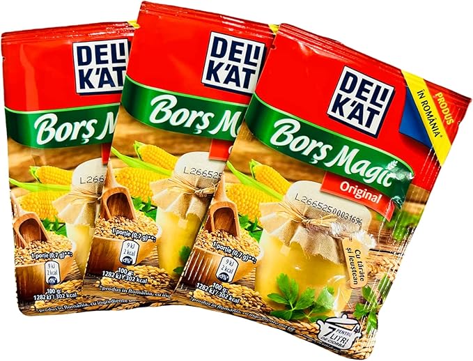 Традиционный румынский суп Bors Magic Original – из сердца Румынии, незаменимый ингредиент для супа, 3 x 20 г каждый.