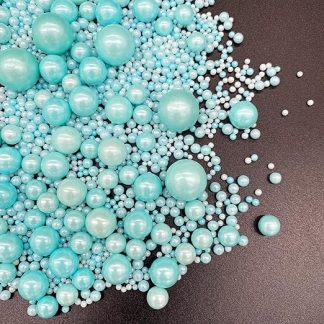 Съедобные сахарные гранулы Blue Pearl от Weraru, смесь конфет разных размеров, съедобные украшения для тортов, кексов, печенья, для праздников, девичника, Suprimen.