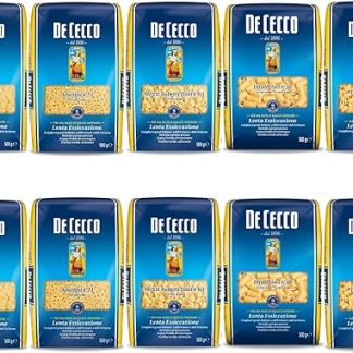 Итальянский тестовый набор Pasta De Cecco (10 х 500 г) 5 видов макарон (Stellette - Anellini - Mezzi Tubetti Lisci - Ditali Lisci - Tubetti Lisci)