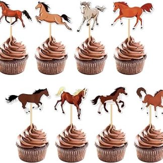 Украшения на день рождения с лошадьми, украшения для тортов, животные, лошадь, кексы, украшения для вечеринки, топперы для кексов на тему скачек, товары для детского праздника, свадьбы, дня рождения (16)