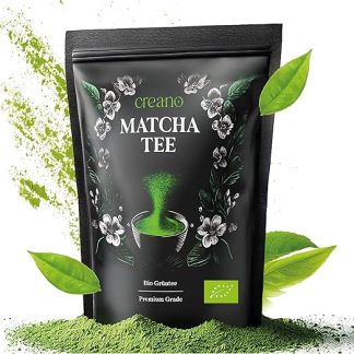 Creano Bio Matcha herbata 100 g – jakość premium – idealna do picia – zielona herbata do matcha latte, smoothies, Bubble Tea – nowość 2024*