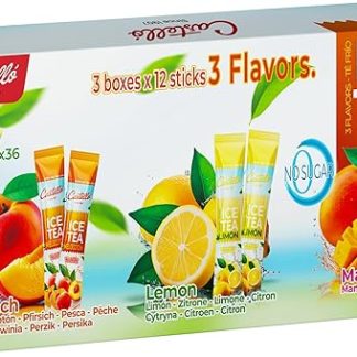 Castello с 1907 года. Растворимый холодный чай без калорий в пакетиках | 36 пакетиков | 3 вкуса | Ноль калорий, без сахара, без аспартама