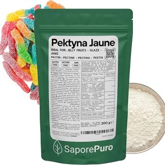 SaporePuro Jaune Pectin 200 г – Натуральный желирующий агент с высокой желирующей способностью для джемов и желе – БЕЗ ГЛЮТЕНА