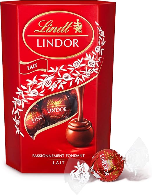 Вафельные рожки Lindt Lindor из молочного шоколада, 200 г.