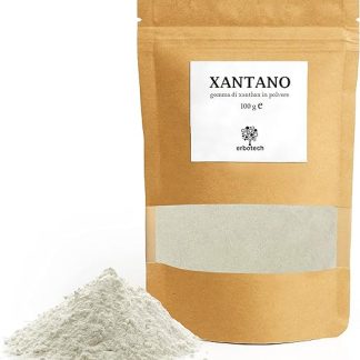 ERBOTECH - Ксантановый порошок, 100 г - Ксантановая камедь, идеально подходит для мороженого, соусов, заправок, тортов, молекулярной кулинарии - 100% чистый связующий компонент