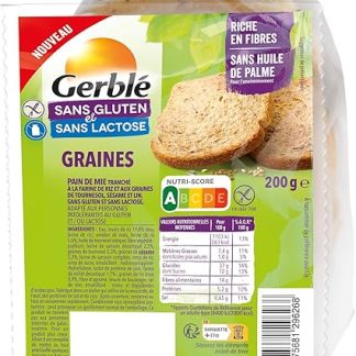Хлеб Gerblé с семенами, без глютена и лактозы, богат клетчаткой, 200 г