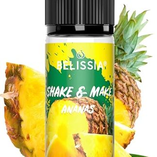 Belissia Shake and Make Ананасовый – Высококонцентрированный пищевой ароматизатор 10 мл + флакон для коктейля 120 мл – Для выпечки, приготовления пищи, напитков, коктейлей, домашнего приготовления и ароматизации помещений – Веганский продукт, без добавок