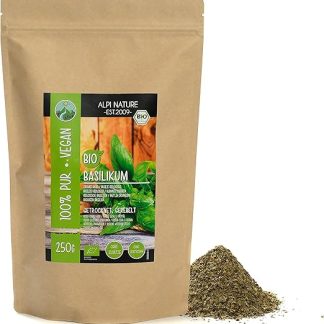Органический сушеный базилик Alpi Nature 250 г, сушеные нарезанные листья базилика, итальянская приправа