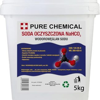 ЧИСТОЕ ХИМИЧЕСКОЕ ВЕЩЕСТВО - Пищевая сода - Чистый бикарбонат натрия - Отбеливатель - Органический - Для домашнего спа - Чистый - Нейтральный - Бытовой - Без алюминия (5 кг)
