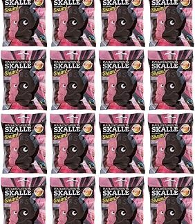 Лакричные конфеты Bubs Skull Raspberry Foam, 24 упаковки по 90 г.