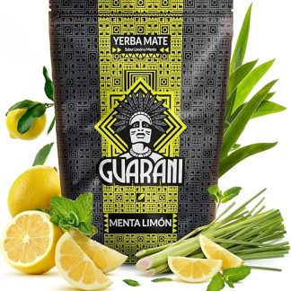 Guarani Menta Limón Мятно-лимонный йерба мате Освежающий Идеально подходит для употребления в горячем или холодном виде Чай йерба мате из Парагвая (500, 500)