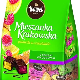 Шоколадные желейные конфеты Wawel Chocolate Jellies Krakowska Mix с натуральным фруктовым соком, 245 г.