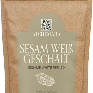 Белый кунжут Alchemara (300 г) – семена кунжута – деликатно высушенные специи для вашей кухни – ароматные специи