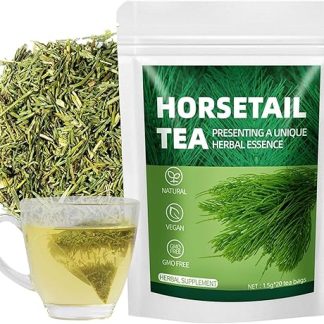 Натуральный травяной чай, 20 пакетиков - высококачественная смесь сушеных листьев для ежедневного оздоровления, здоровья волос, кожи и ногтей.