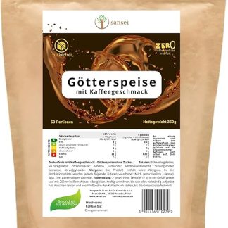 Десертное желе Sansei 350 г – до 50 порций – без сахара, без глютена, без жира, без углеводов, кето (с кофе)