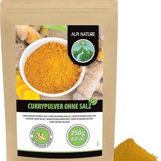 Alpi Nature Mild Curry Powder 250 г, карри-порошок без соли, индийские специи для приготовления пищи.