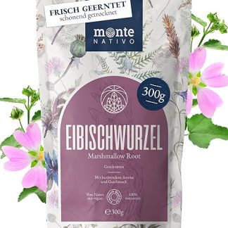 Чай из корня алтея Монте Нативо (300 г) – бережно высушенный корень алтея – рассыпной чай, 100% натуральный и без добавок – ароматный травяной чай для восхитительного настоя