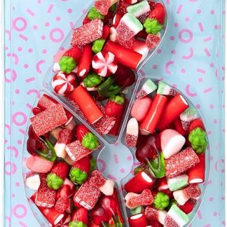 Набор детских сладостей на день рождения № 6 - Вкусный и идеальный конфетный торт для дней рождения, детских перекусов и украшения вечеринок - Коробка кислых конфет, идеально подходит для подарка, 500 г