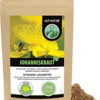 Чай из зверобоя Alpi Nature, 250 г, травяной рассыпной чай, сушеный и измельченный зверобой.