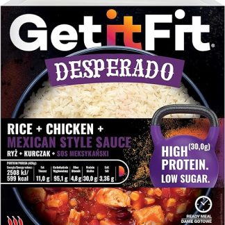 GET IT FIT DESPERADO – высокобелковый готовый обед; Курица в мексиканском соусе с рисом, 420 г