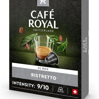 Капсулы Café Royal Ristretto No. 9, совместимые с системой Nespresso. Интенсивный вкус обжарки, 100% арабика, упаковка из 18 капсул, 95 г.
