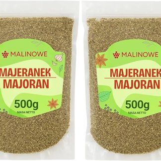 Малина, листья майорана, 2 x 500 г, сушеные, ароматные.